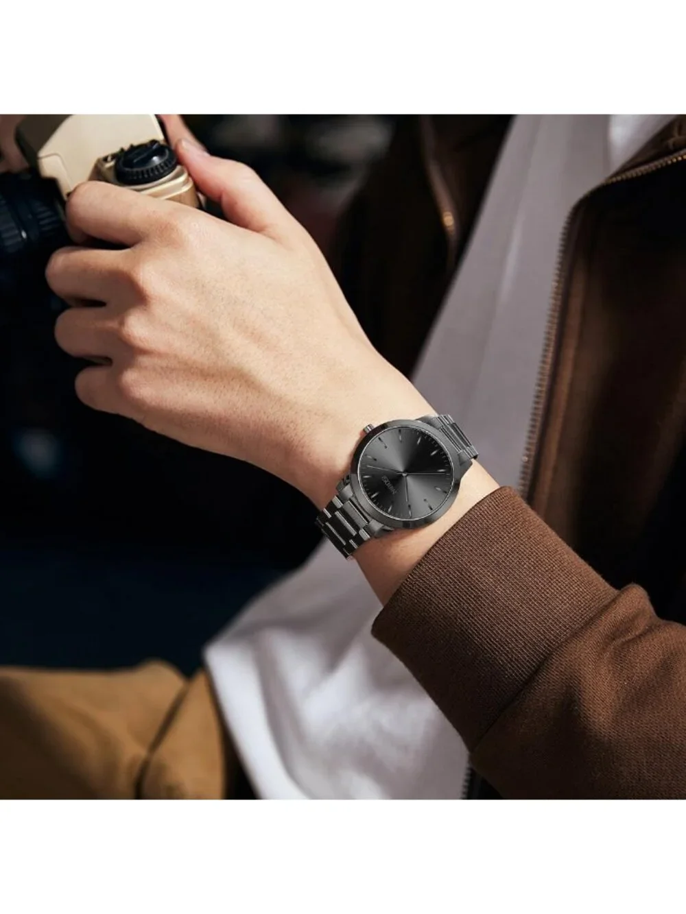 Men's Waterproof Analog Quartz Watch - Stainless Steel, Classic Minimalist